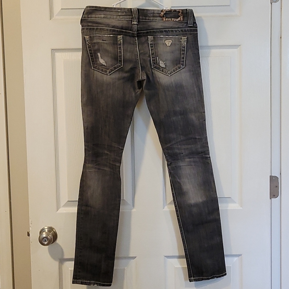 Guess skinny jeans. Grey, distressed. Size 28 - Picture 2 of 5